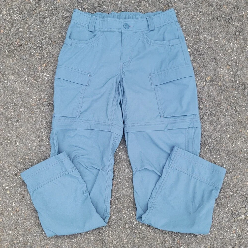 REI Co-op Women's Blue Hiking Convertible Cargo Zip-Off Pants